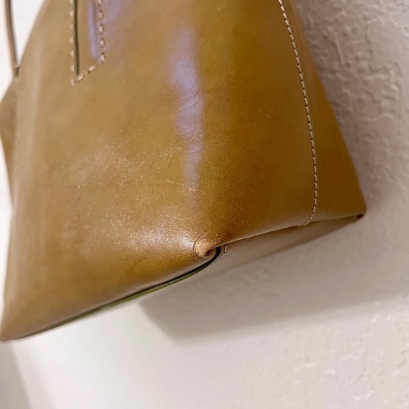 VTG Fossil Leather Shoulder Bag Brown Classic Everyday Tote Purse - Picture 6 of 11